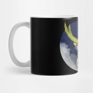 Demonic Skull (Green Blue) Mug